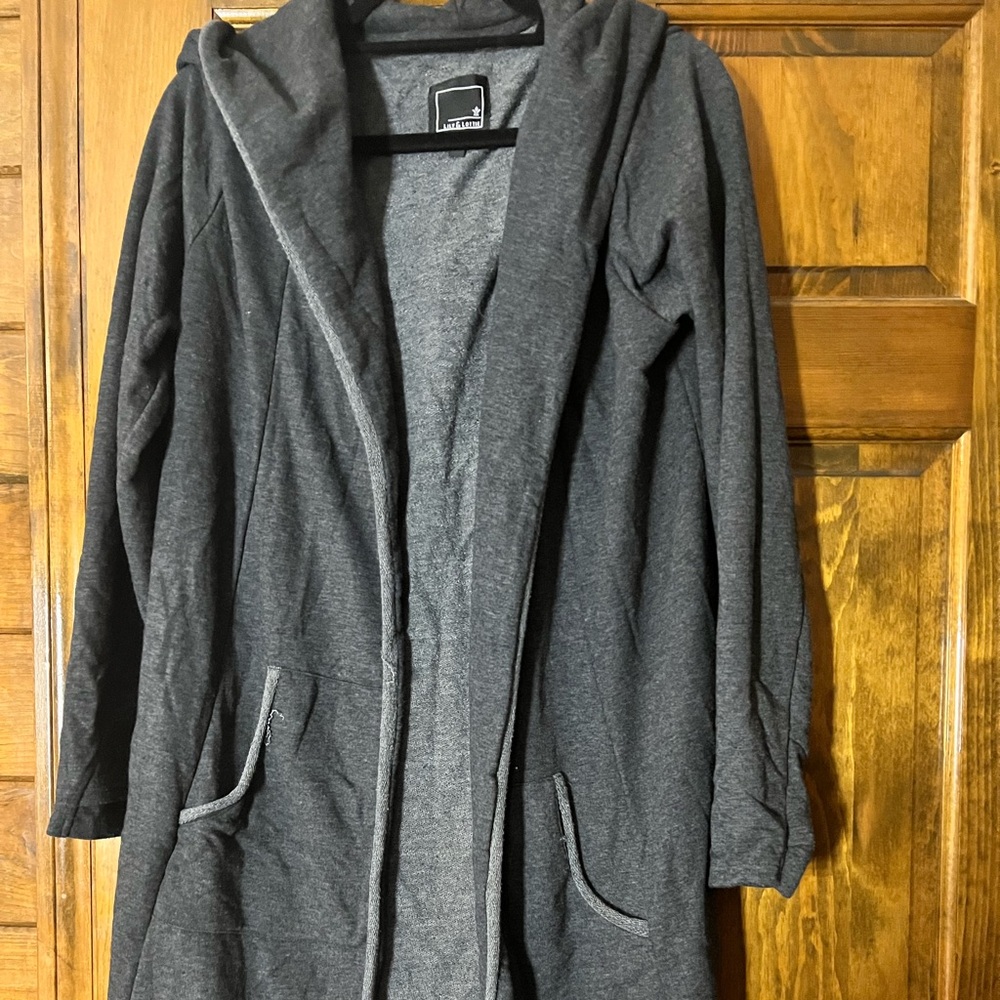 Lauriebelles Lilly & Lottie charcoal Duster with pockets and hood